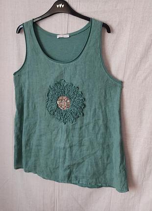 Блуза комбінована з прикрасою з італії роз. 48