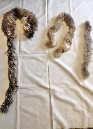Мех натуральный на воротник куртки пальто комір з натурального хутра єнота