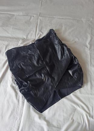 Черная юбка экокожа shein xl 12 44