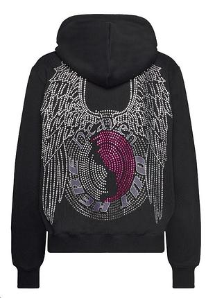 Женское худи со стразами на спине wood wood