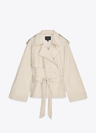 Короткий тренч з паском zara