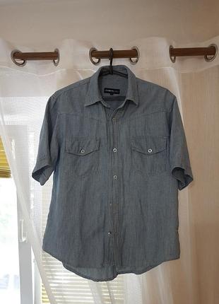 Рубашка мужская джинсовая 50 размер cerruti