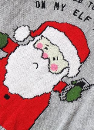 Новогодний,рождественский свитер с дедом морозом, размер 38(10)/40(12)2 фото