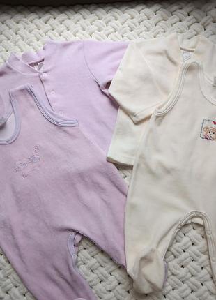 Костюмы велюровые для младенцев рост 62-68, 3-6 месяцев