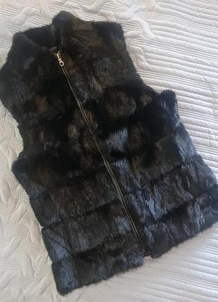 Люксова норкова жилетка, безрукавка