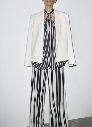 Стильний піджак zara молочного кольору. xs. 2818/781/712