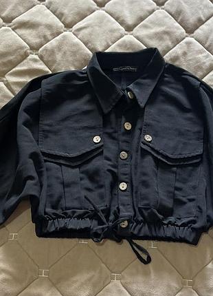 Топ блузка кофта сорочка з рукавами на ґудзиках на завʼязках резинка