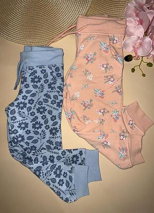 Штаны спортивные в цветочный принт. 1/ размер: 2-4 года