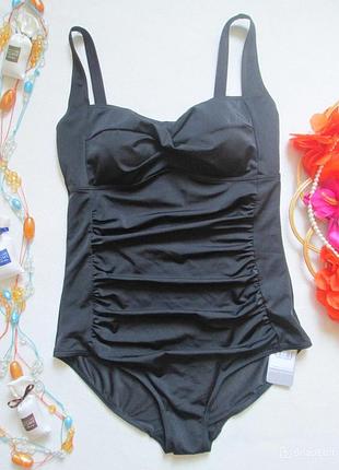 Шикарный слитный моделирующий купальник батал с драпировкой tu🌴🌹🌴