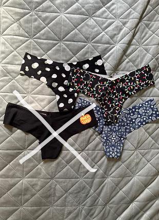 Набор бесшовные трусики стринги victoria’s secret