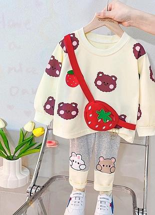 Стильный осенний костюм на девочку