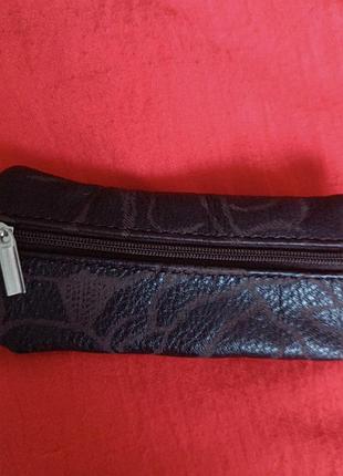 Ключница кожаная шоколад есть подклад, размер 13#6 см.