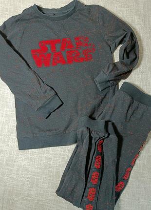 Пижама star wars. черная пижама star wars. пижама star wars на 6-7 лет