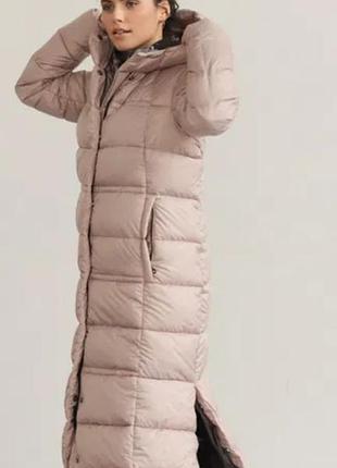 Теплище,фирменное пальто, дуте,на синтепони +флис,с разрезами по бокам, с капюшоном