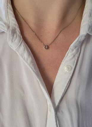 Срібне кольє (ланцюжок) в мінімалістичному стилі 925°
