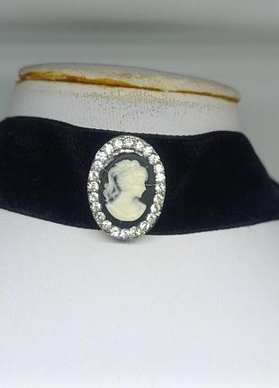 Чокер камея. бархатка