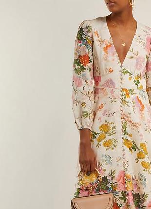 Платье нарядное под корсет с длинными пышными рукавами на пуговицах