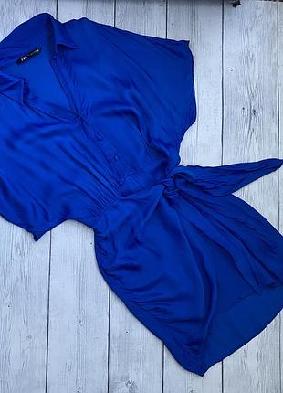Синее платье от zara s(36)8