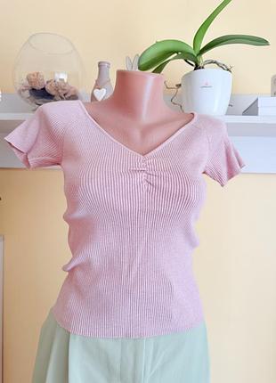 Пудрова кофтинка в рубчик 🔥🔥🔥