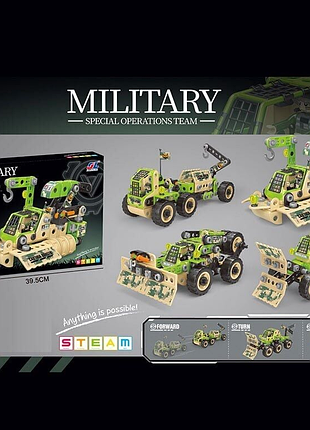 Конструктор j 6606 200 деталей, резиновые шины, в коробке