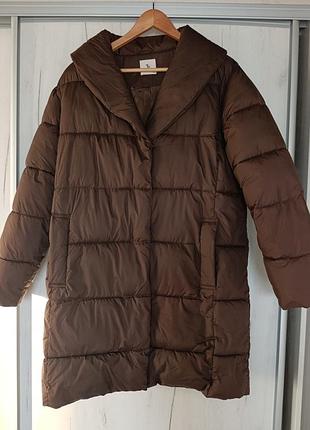 Пальто пуховик шоколадний
