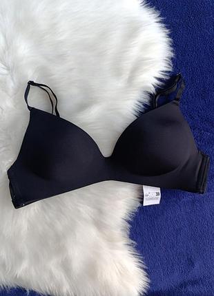 Бюстгальтер бра нижнее белье без косточек черный бесшовный 32с 70с