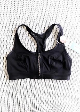 Новый спортивный лифчик, топ на молнии, размер m