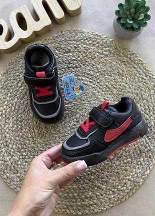 Кеды черные с красным 23-28