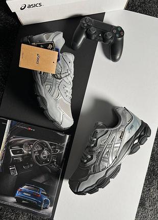 💠мужские кроссовки asics gel-nyc#x light grey black