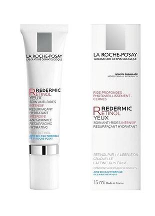 Інтенсивний антивіковий концентрат для шкіри навколо очей la roche-posay redermic retinol eyes 15 ml.
