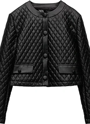 Zara кожаный жакет пиджак блейзер