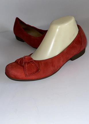 Gabor замшеві жіночі туфлі балетки 39-й розмір.