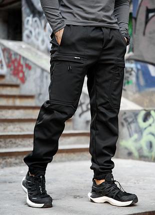 Зимові чоловічі карго штани на флісі захист від води та вітру