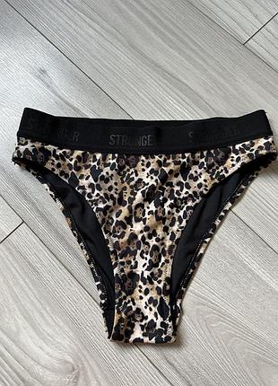 Плавки низ від купальника леопардовий принт з резинкою