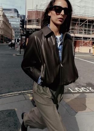 Куртка жіноча коричнева zara new
