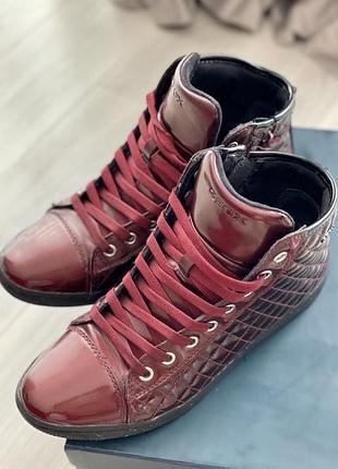 Кожаные, очень стильные и практичные ботинки geox. оригинал.