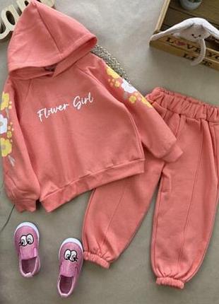 Костюм коралловый flower girl