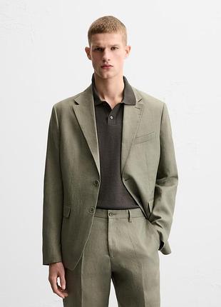 Костюмний піджак зі 100%-го льону zara (p 52/ l)