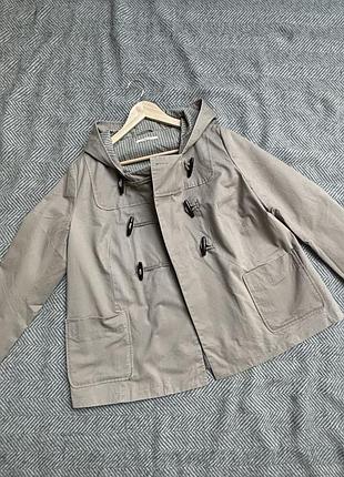 Бежева котонова куртка парка camaieu