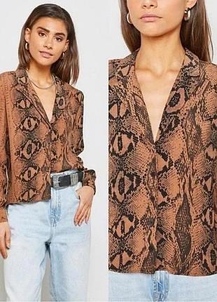 Сорочка зміїний принт topshop