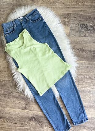 Фірмові стильні джинси zara skinny, топ в подарунок, xs s