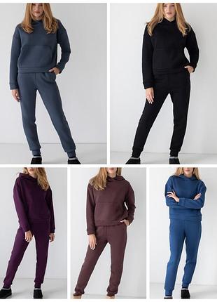 Теплый костюм на флисе, оппонентный костюм зимний, женский костюм на флисе, спортивный костюм на флисе, зимний костюм спортивный, костюм трехнитка