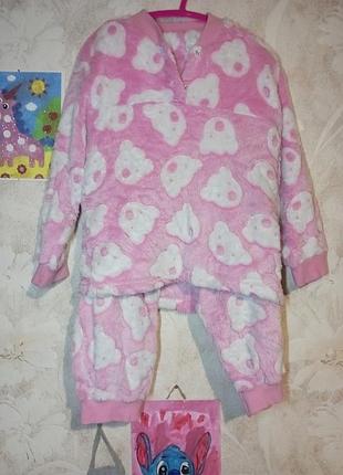 Теплая махровая пижама 104