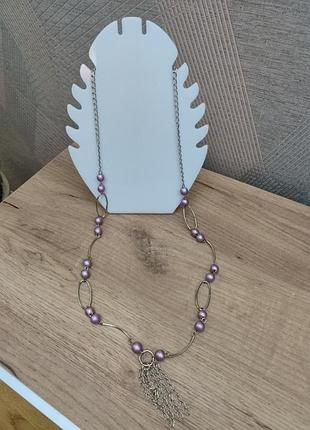 Красива прикраса на шию ланцюг із кульками