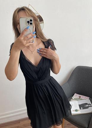 Шовкова чорна сукня 6