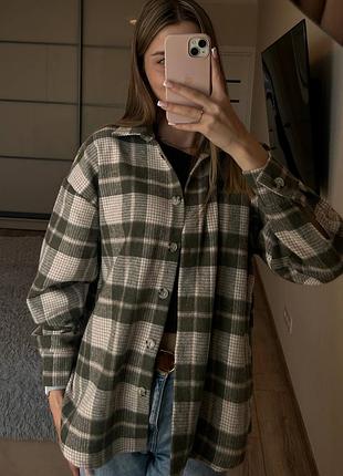 Стильная рубашка из турецкой фланели 100% хлопок 🌿 универсальный размер, трендовые цвета – мод 937 ✅