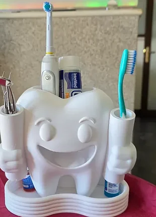 Держатель зубної пасти для зубних щіток happy teeth