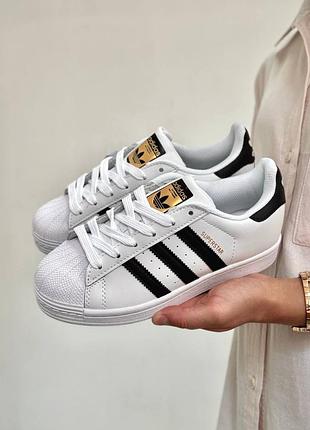 Женские кроссовки adidas superstar белые, арт spst01