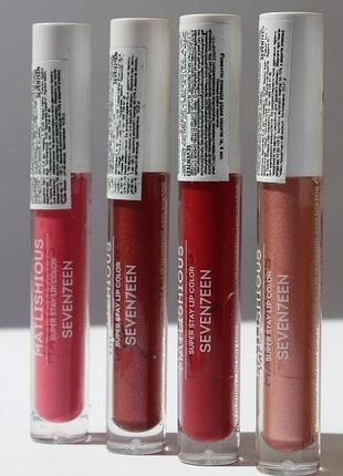 Матовая помада seven нюдовая розовая красная matlishious super stay lip color жидкая 01 05 12 14 21
