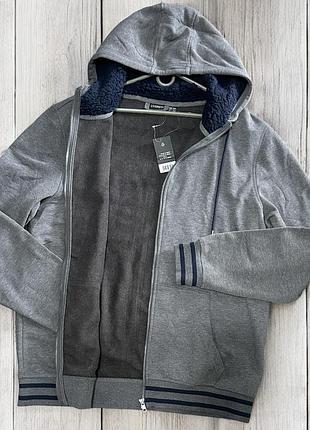 Чоловіча тепла кофта з капюшоном